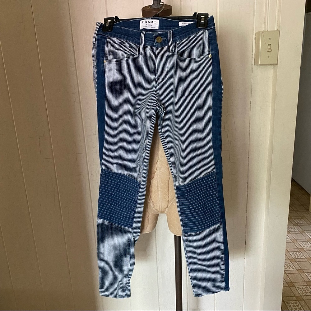 FRAME DENIM SZ 26 Le Skinny De Jeanne Striped Jean